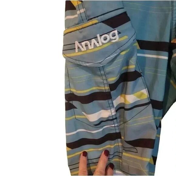 Analog Board Shorts Size 34 Men's Blue Swim Trunks - Picture 7 of 7